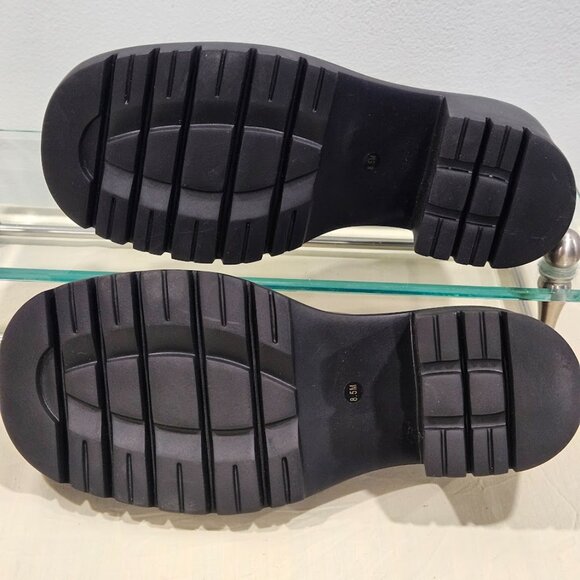 Loeffler Randall Saige Expresso Brown Calf Leather Platform Penny Loafers 8.5M - Picture 12 of 14